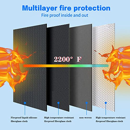 11.02"x5.9"x7.1" Lipo Safe Bag Fireproof Bag for Lipo Battery Pack Storage Charging Transport,Home Office Travel Fireproof Safe Storage for Cash Valuables Jewelry Passport Power bank Lipo Battery - size: 280*150*180mm