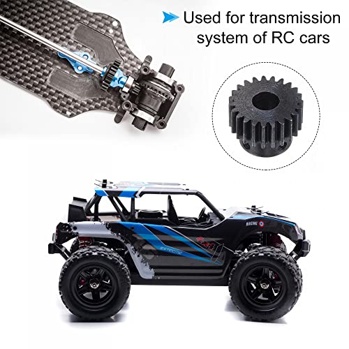 uxcell 1Mod 23T Pinion Gear 8mm Bore Hardened Steel Motor Rack Spur Gear with Step for RC Car Truck Buggy Gear Drive, 2 Set