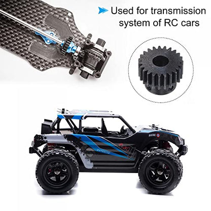 uxcell 1Mod 23T Pinion Gear 8mm Bore Hardened Steel Motor Rack Spur Gear with Step for RC Car Truck Buggy Gear Drive, 2 Set