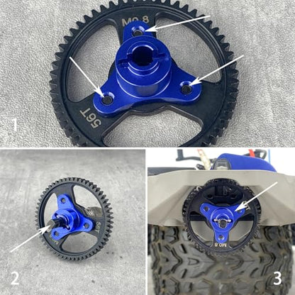 Metal Aluminum Alloy 7075 RC Slipper Clutch Eliminator Compatible with Traxxas 1/10 Stampede/Slash 4x4 VXL RC Car Upgrade Parts (Blue) - color: Blue