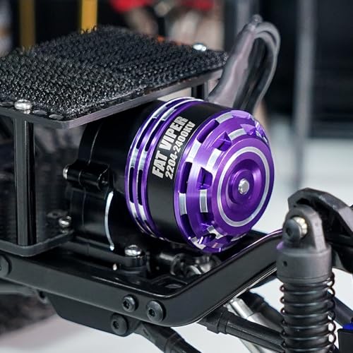 INJORA Fat Viper 2204 2400KV Brushless Outrunner Motor for 1/18 TRX4M - size: 2400KV Motor without Transmission