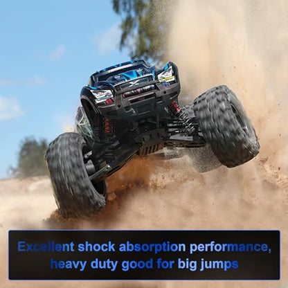 4PCS 1:10 Scale RC Car Shock Front & Rear Shock Absorber Assembled Set Compatible with 1/10 Traxxas Slash/Rustler/Stampede 4x4 4WD Upgrade Replacement Parts#5862(Blue) - color: Blue