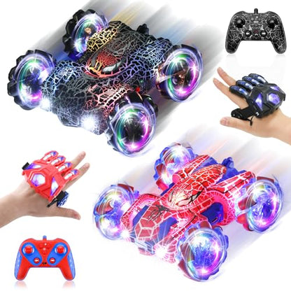 Punieayi Bundle of 2 - Gesture Sensing RC Stunt Car with Light Rechargeable