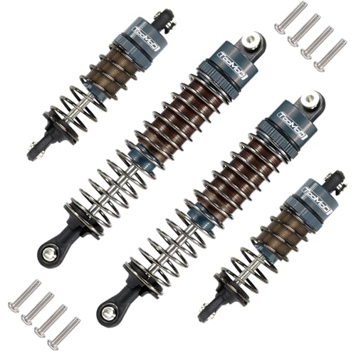 1/10 70MM 95MM RC Oil filled Shock Absorbers kit for Tamiya TT-02B DT-02 DT-03 1/10 Buggy Car Upgrades Parts (Grey) - color: Gray