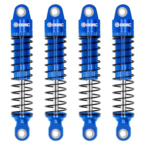 OGRC 60mm Long Travel RC Shock Absorber Oil Damper for TRX4M 1/18 RC Car | Oil-filled, Aluminum, for Traxxas TRX4M Upgrade Parts, Blue - color: Blue