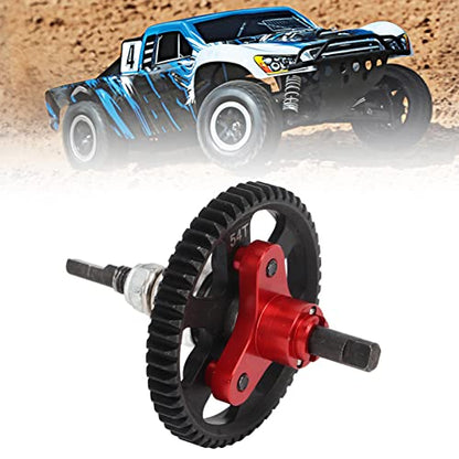 54T RC Differential Slipper Clutch, Diff Gear Spur Gear Assembly Aluminum Steel Differential Gear Slipper Clutch for 4x4 1/10 RC Car (Red) - color: Red