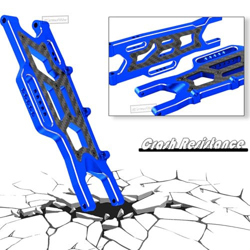 RC Alloy Suspension Arms Upgrades Part for 1/10 Outcast 4x4 4S V2 BLX,Kraton 4x4 4S V2 BLX,Front Rear A Arms Suspension Arms Hops Up,Replace ARA330711 ARA330710,Navy Blue - color: Navy Blue(4pcs)