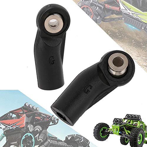 Dilwe 10PCS M4 Rod End Linkage Ball Fit for Axial SCX 1/10 RC Car Crawler, M4 Link Rod End Joint Steering Linkage Ball RC Car Ball End RC Accessories(Side Bent)