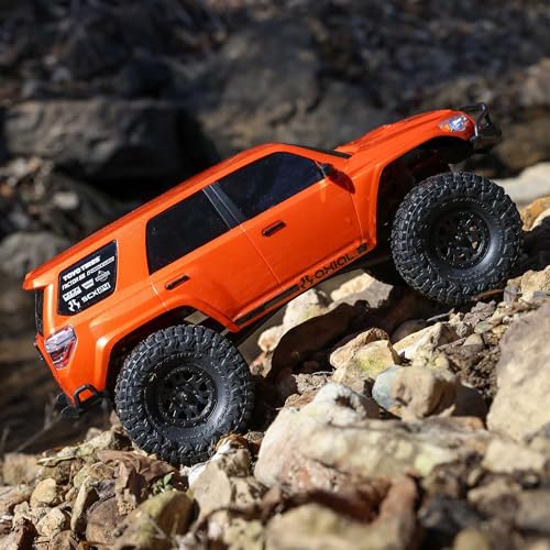Axial RC Truck 1/24 SCX24 Toyota 4Runner 4X4 RTR Brushed Rock Crawler, RTR (Battery and Charger Included), Orange, AXI-2035T1 - color: Orange