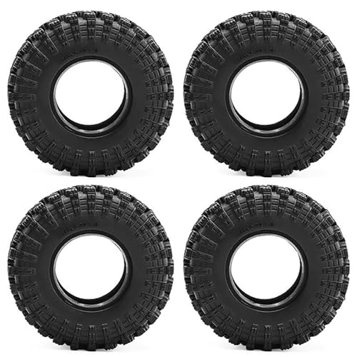 4PCS 1.3" Rubber Tire All Terrain Wheel Tyre with Foam Inserts for 1/12 1/14 1/18 1/24 Crawler Car for TRX4M SCX24 AX24 FCX24 FMS 1/24 Micro 1.0inch Beadlock Upgrade Parts (70x26MM,A) - color: 70x26mm,a