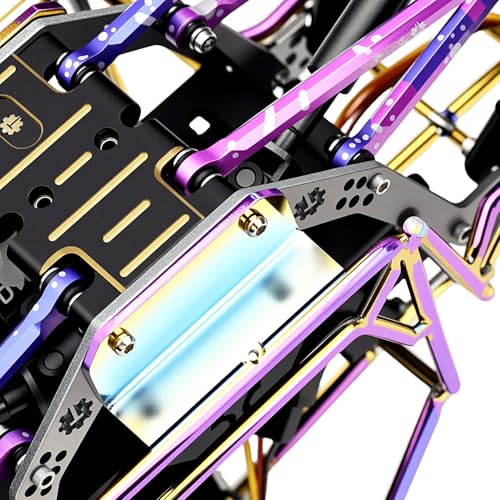 GR5 Titanium Chassis Kit Frame Rail with Multiple Shock mounting Locations for 1/24 AX24 XC-1 Upgrades