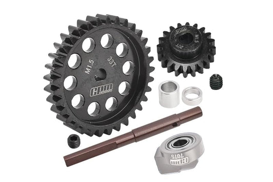 GPM Upgrade Parts for 1:5 Traxxas X Maxx 6S X Maxx 8S XRT 8S Monster Truck 40Cr Carbon Steel M1.5 Spur Gear 33T + Motor Gear 20T