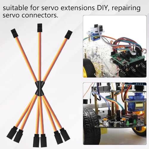 WMYCONGCONG 30 Kits Servo Extension Kit Servo Plug Connector Cable Wire Connector Male Female Kit w/ 16Ft 22Awg Wire Compatible with JR Futaba Style Connectors