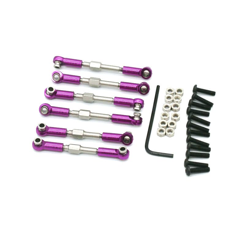 for Wltoys Rc Buggy Part, for Wltoys 124017 124019 Rc Off-Road Car Metal Tie Rod Replacement for Wltoys 124017 124019 RC Car Part for Wltoys 124017 124019 Car Accessories