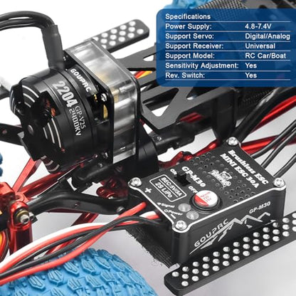 2204 2400KV Brushless Motor & Mount & 30A Brushless ESC Kit for SCX24 RC - style: Motor+30A ESC+Clean Mount
