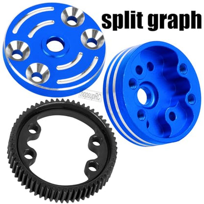 Aluminum Differential Locker Spool Diff Locker Mounts Set Upgrades Part for 1/10 Slash/Rustler/Stampede/Bandit 2WD(VXL),Sealed Differential Case Hops Up.Navy Blue - color: Navy Blue(for 1/10)