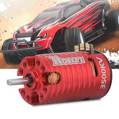 RC Brushless Motor, Rocket Mini-Z 3500KV 2Poles Brushless Motor for 1/24 1/28 RC Model Car