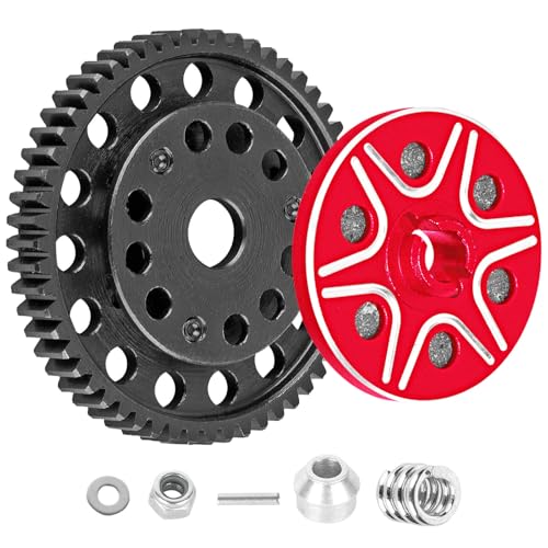RCMYou RC 56T Slipper Clutch (0.8Mod) Transmission Gears Spur Gear Upgrades Part for 1/10 Rustler 2wd VXL/Slash 2wd VXL/Stampede 2wd VXL/Bandit 2wd VXL,56T Slipper Clutch,Red - color: Red - (56t Slipper Clutch)