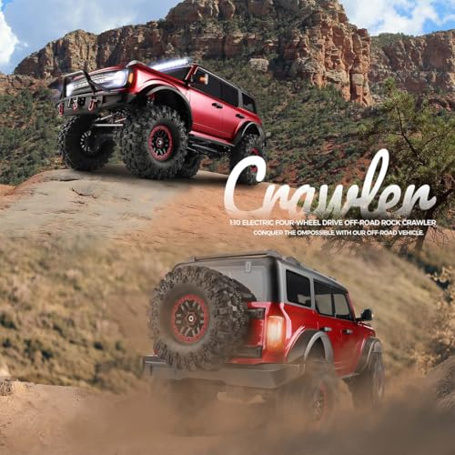 1/10 RC Crawler, 2.4G 4WD 11KMH High Speed Off-Road Car with Dual-Speed Modes, All-Terrain Car Rubber Tires, LED Lights(Metallic Grey/Without Winch) - color: Metallic Grey/Without Winch