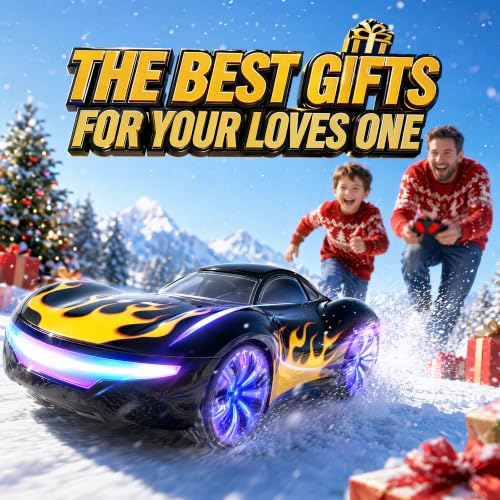 Gesture Sensing RC Stunt Car, 4WD Drifting Remote Control Car for Boys 4-12 | 2.4GHz 50 Min Play Dual Batteries, Mist Spray & LED, 360° Spinning, Birthday Gift for Kids Ages 4-12, Party Gifts, Black - color: 3-black