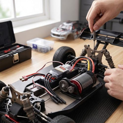 Diydeg RC Brushless Motor ESC Combo, Water Proof 3650 5200KV Brushless Motor & 75A ESC Combo Set, 3.175mm Shaft Smart Sensorless for 1/10 1/8 RC Car Truck
