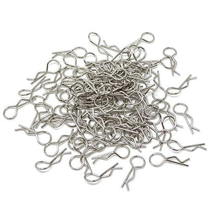 Honbay 100PCS 1/10 Metal Car Truck Buggy Shell Body Clips Pins for for RC Vehicles - size: 1/10