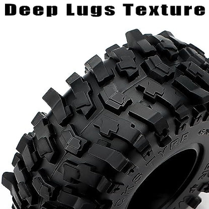 GLOBACT 1.9 Crawler Tires 118 * 45mm for 1/10 TRX4 TRX6 SCX10 Redcat GEN7 8