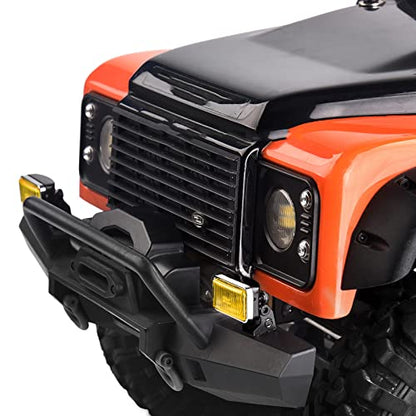 20MM Rectangular Spotlight Retro Simulation Electroplated Reflector Searchlight Headlight for 1:8 1:10 RC Car - color: Standard Yellow Lamp