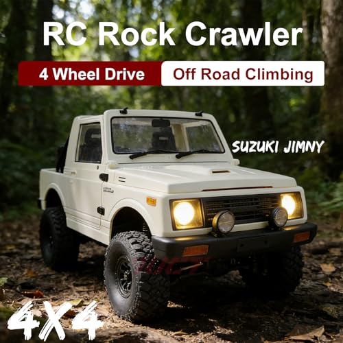 YUCT WPL C74-1 Suzuki Jimny RC Crawler | 1/10 Scale 4WD Off Road RC Truck, 2.4GHz RTR Remote Control with Metal Drive Shaft & 2 Batteries for Adults