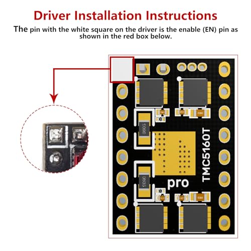 BIGTREETECH TMC5160T V1.0 SPI Stepper Motor Driver Ultra-Silent Drivers Support SPI with Heatsink for Manta M8P/Octopus/Octopus Pro/SKR 3/SKR 3 EZ/SKR Pro 3D Printer Control Board (4 PCS) - style: TMC5160T V1.0*4