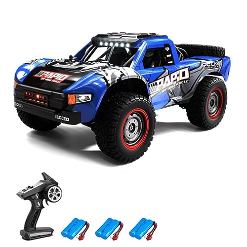 GoolRC Remote Control Truck, 4WD Off-Road Truck RC Drift Cars, 2.4GHz Full Proportional High Speed 40km/h Off-Road Remote Control Car Gifts for Teens 3 Light Modes - color: Blue