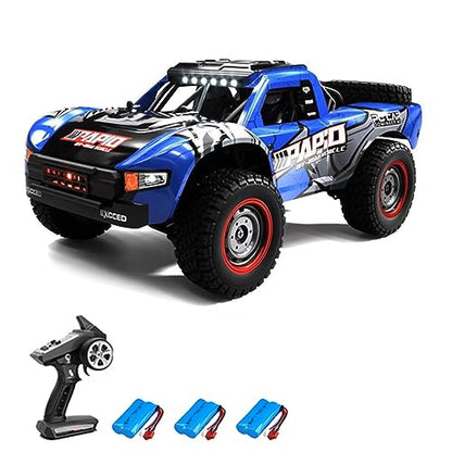 GoolRC Remote Control Truck, 4WD Off-Road Truck RC Drift Cars, 2.4GHz Full Proportional High Speed 40km/h Off-Road Remote Control Car Gifts for Teens 3 Light Modes - color: Blue