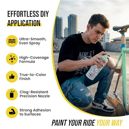 Spray.Bike Spray Paint - Bomber (Medium Sky Blue) | Designed Mainly for Bicycles | Multi-Use Acrylic Spray Paint for Metal, Plastic | High Coverage Bike Paint, 400ml - color: Bomber