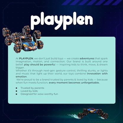 8 Wheels Hand Controlled RC Stunt Car, Gesture Sensing Car for Boys 6-12 | Gesture-sensing hand-controlled RC stunt car with joystick. 8 wheels, 360 flips, drift, LED, 2 batteries. Gift 6-12