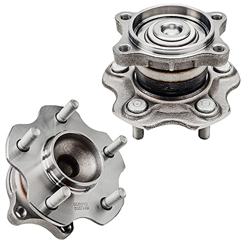 Detroit Axle - 3.5L Steering Knuckles Kit for 02-06 Nissan Altima, 2 Front | Steering Knuckles & Wheel Bearing Hubs 2 Rear Wheel Bearing Hubs 2002 2003 2004 2005 2006 [Non-ABS] Replacement - 4pc Set - size: 4UW48729/Kit