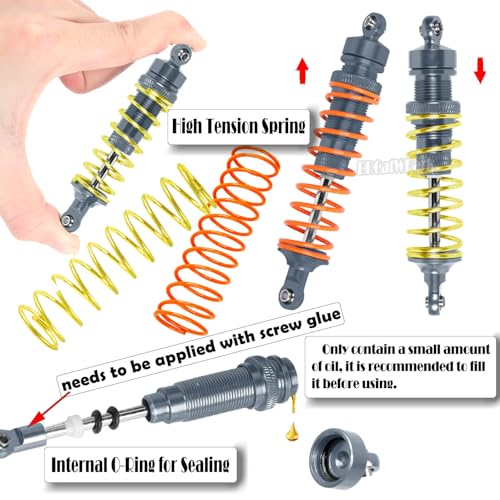 RC Upgrades Part for 1/10 Slash 2WD (VXL),A-Arm,Shock Absorber,Drive Shaft,Caster Block,Steering Blocks,Stub Axle Carriers,Steering Bellcranks,Links,Shock Tower,Front Bulkhead,Titanium - color: Titanium - (Upgrades)