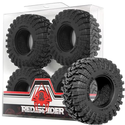 REDSPIDER•1.3 Crawler Mud Tires OD 2.75'' (4PCS) for 1/18 1/24 TRX4M SCX24 AX24 FCX18 FCX24 RC Crawler Car (Tires) - color: Tires