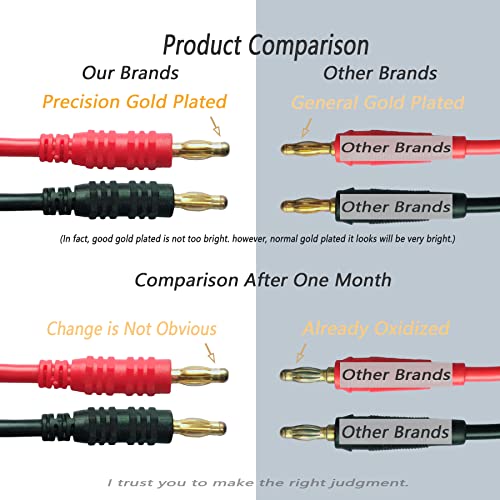 EC3 Connector Plug EC3 Male to 4mm Banana Connector | Battery Charger Adapter 12AWG 30cm Cable 2 Pack for RC Helicopter Quadcopter RC Car Airplane( 2Pack EC3 Banana) - style: EC3 plug connector