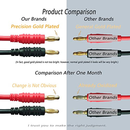 EC3 Connector Plug EC3 Male to 4mm Banana Connector | Battery Charger Adapter 12AWG 30cm Cable 2 Pack for RC Helicopter Quadcopter RC Car Airplane( 2Pack EC3 Banana) - style: EC3 plug connector