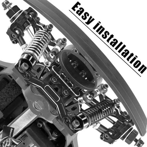 RC Upgrades Parts for 1/16 Mojave Grom 223S DSC 4X4 RTR,1/16 Mojave Grom 4X4 RTR,Front Steering Block Knuckles&Rear Hubs&C-Hubs Caster Blocks Hops Up,Replace ARA330841,Black - color: Black(upgrades Part)