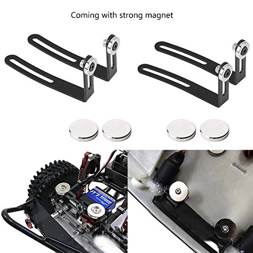 RC Car Body Shell Mount Bracket, 4Pcs Body Shell Mount L Bracket with Magnet for Axial SCX10 1/10 Scale RC Crawler