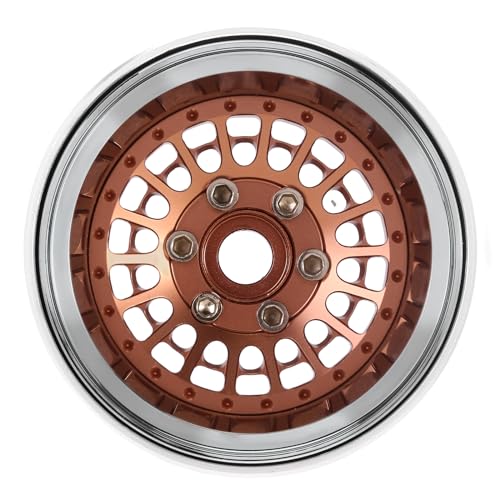 INJORA Turbine 1.9" Aluminum Wheel Offset -10mm for 1/10 RC Crawler(Bronze) - color: Bronze