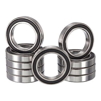 6805-2RS Deep Groove Ball Bearings, ID 25mm x OD 37mm x Width 7mm Double Rubber Sealed Ball Bearing Pre-Lubricated Chrome Steel Z2 Lever 10pcs - size: 6805-2RS 25x37x7mm