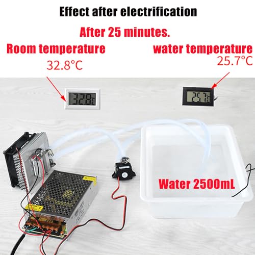 Semiconductor Refrigeration Cooler Full Kit DIY Peltier 12V TEC1-12706 Heatsink Thermoelectric Cooler Peltier Water Cooling System for Fish Tank Refrigeration +12V 100W Switch Power Supply Driver