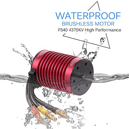 GoolRC Waterproof F540 4370KV RC Car Brushless Motor with Brushless 45A ESC for 1/10 Scale RC Car Truck Indispensable Accessory for Modification Enthusiasts