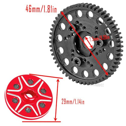 RCMYou RC 56T Slipper Clutch (0.8Mod) Transmission Gears Spur Gear Upgrades Part for 1/10 Rustler 2wd VXL/Slash 2wd VXL/Stampede 2wd VXL/Bandit 2wd VXL,56T Slipper Clutch,Red - color: Red - (56t Slipper Clutch)