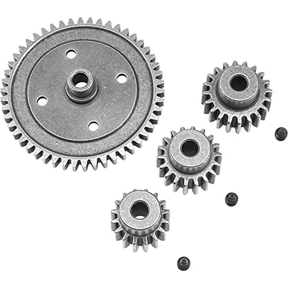 Steel 50T Spur Gear with 16T 18T 20T Pinions Gear Differential Gear Sets Compatible with Arrma 1/8 6S Typhon Kraton Outcast Notorious,1/7 6S Fireteam Mojave RC Upgrade Part