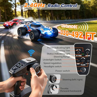 1/16 Brushless Fast RC Cars for Adults - Max 64KM/H Off Road Remote Control Car - High Speed 4X4 All Terrain RC Monster Trucks