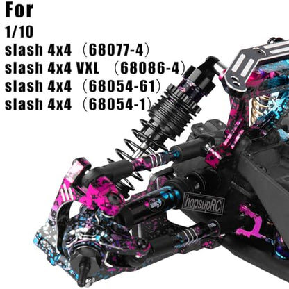 RC Upgrades Part for 1/10 Slash 4X4 BLX,Aluminum Front Rear Shock Tower Shock Mounts & Steering Bellcranks Servo Saver & Body Posts Mount Shell Column Fixing Bracket Hops Up,Colour - color: Colour(3 Set)