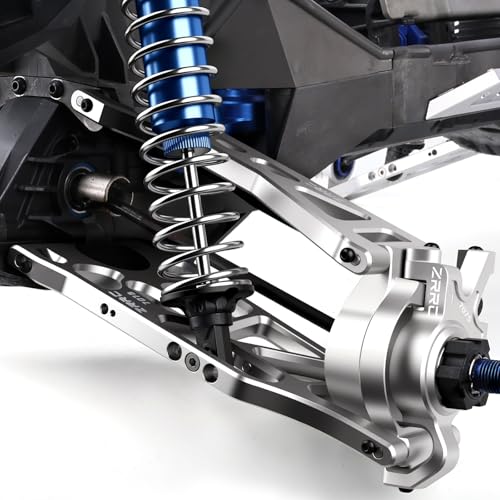 7075 Aluminum Lower Suspension Arms L&R for 1/5 Traxxas X-MAXX 8S, Heavy Duty Front/Rear Control Arms A-Arms Upgrade, CNC Machined, Anodized Silver, Replacement for Traxxas 7730 7731 - style: Lower Suspension Arms